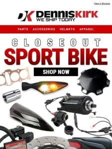 Shop Sport Bike Closeouts!