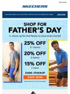 Shop early for Father’s day with 25% off starting now