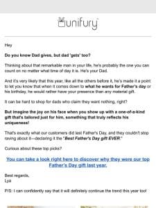 Shopping for Dad is really that hard?…