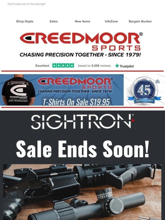 Sightron Scope Sale Ends Soon!