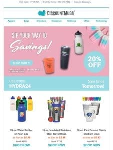 Sip Your Way To Savings: 20% Off on Hydration Products