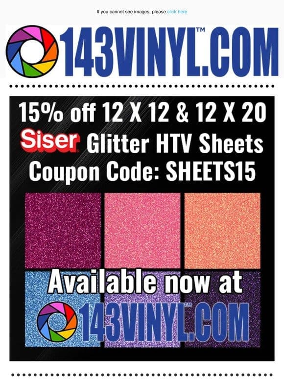 Siser Glitter Sheets on Sale Now!