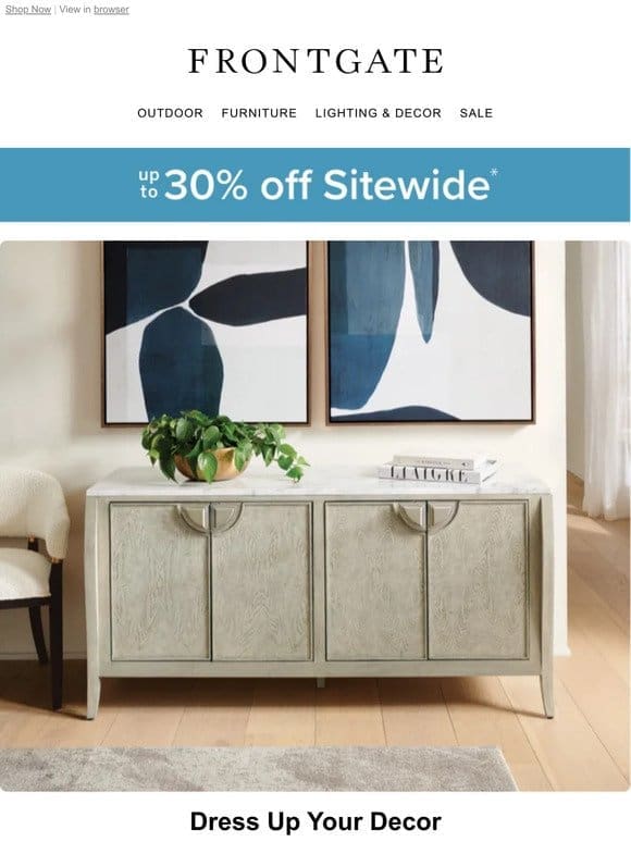Sitewide Savings: Enjoy up to 30% off sitewide for a limited time.