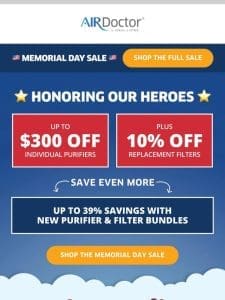 Sitewide Savings for Memorial Day Weekend!
