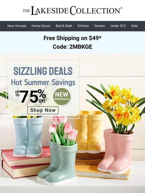 Sizzling Deals | Up to 75% | NEW May Catalog