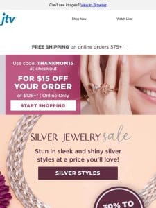 Sleek Silver Styles 30% OFF