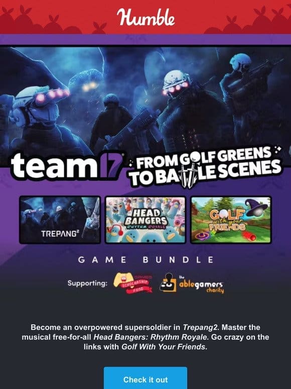 Snag some hits from Team17， including Trepang2， Golf With Your Friends & more!