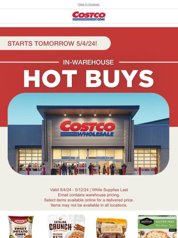 Sneak a Peek of Tomorrow’s In-Warehouse Hot Buys!