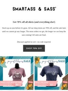 Soft-blend unisex tees for $3