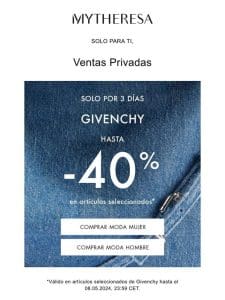 Solo para ti: hasta -40% en Givenchy