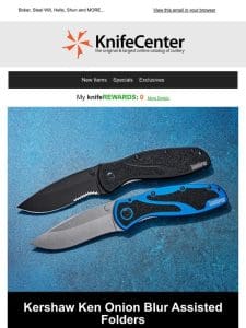 Specials & Warehouse Finds: Benchmade， Chris Reeve， Kershaw