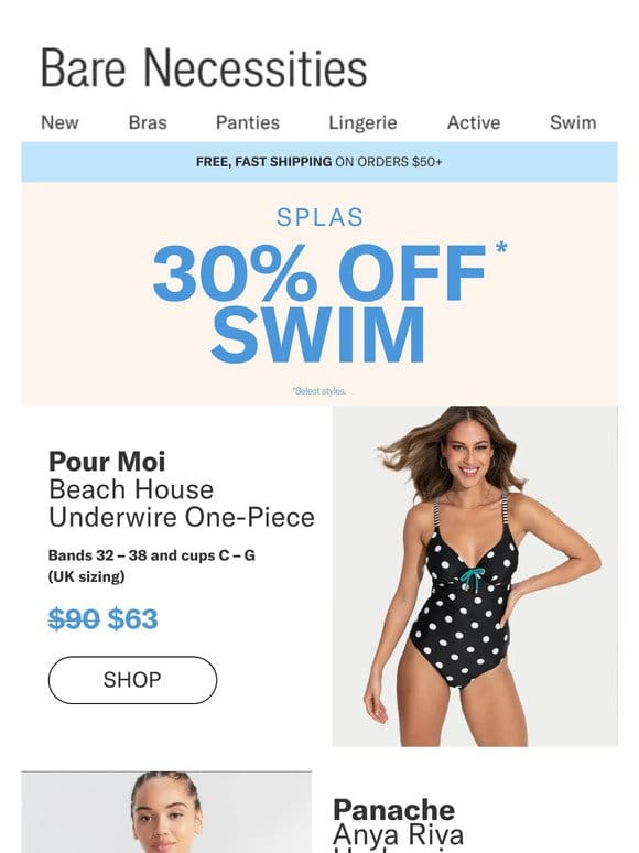 Splash Sale! 30% Off Swim – Shop Now