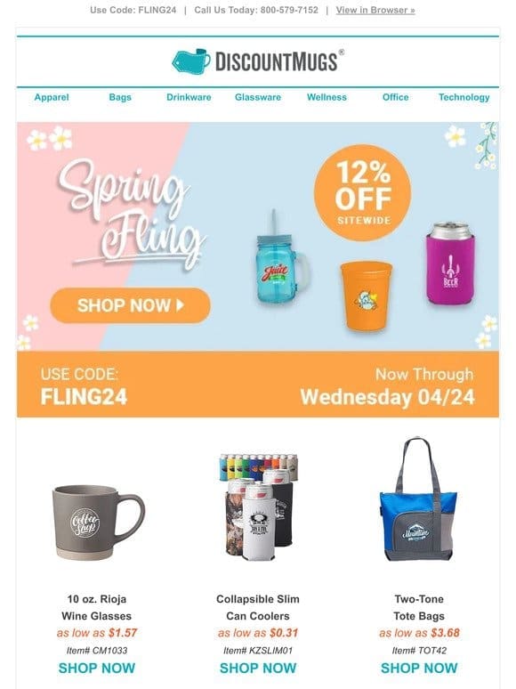 Spring Fling Sale: Save 12% Off Everything