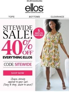 Spring SITEWIDE SALE in on!