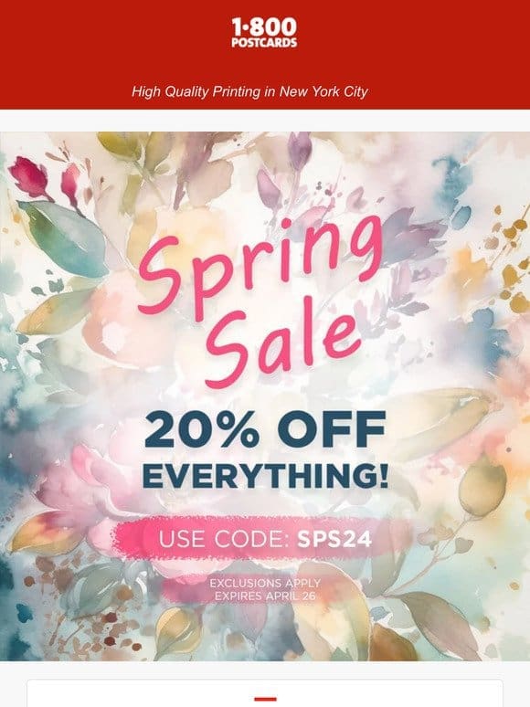 Spring Sale: 20% Off Everything!