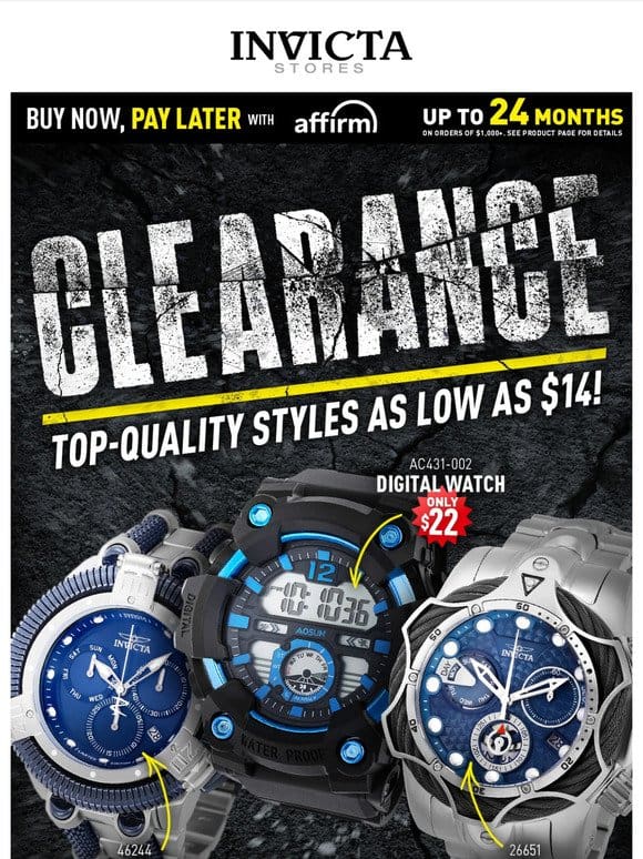 Starting At $14 ❗ Watches On CLEARANCE