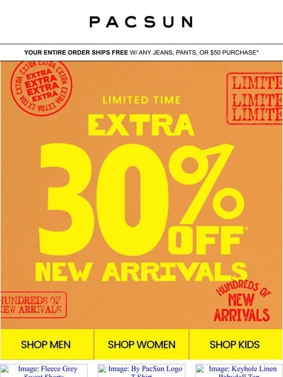 Starts Now: $19 Denim Deal + Extra 30% Off New Arrivals ??