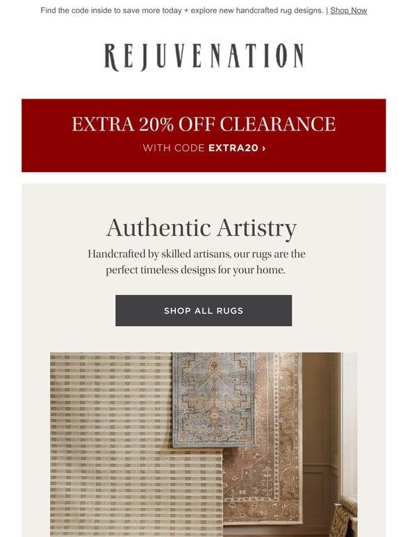 Starts Today: Save an extra 20% off clearance