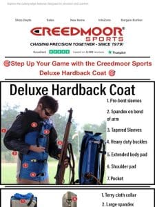 Step Up Your Game with the Creedmoor Sports Shooting Coat!