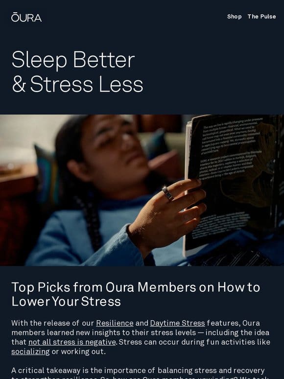 Stress Less with Top Tips From Oura Members