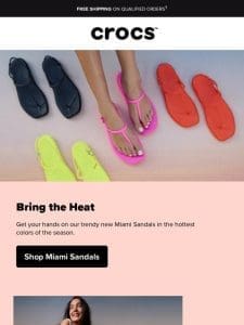 Stun in the sun in NEW Miami Sandals!