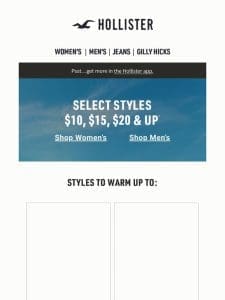 Styles for $10， $15， $20 & up!
