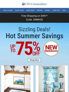Summer Savings Up to 75% Off + NEW Catalog