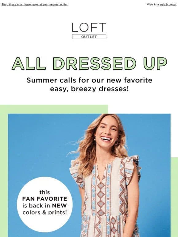 Summer-ready dresses & more – now up to 50% OFF!