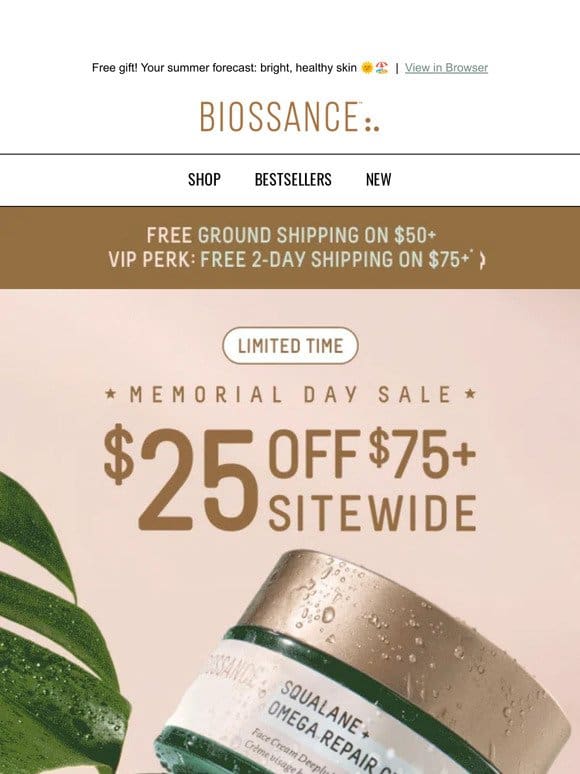 Sun’s out & $25 off is heating up