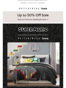 Super Mario? x Pottery Barn Teen ?