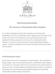 Sustainability in the World of Interior Design， and at TOI