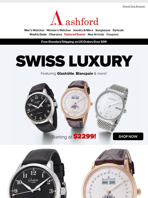 Swiss Luxury for Less – Glashütte， Blancpain & More!