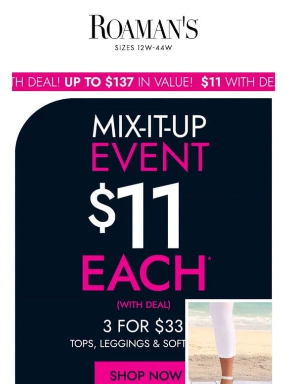 THE MIX-IT-UP DEAL IS BACK!