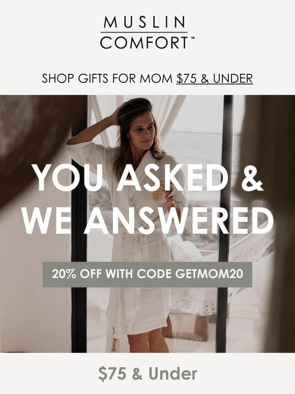 THIS JUST IN: Gifts $75 & Under
