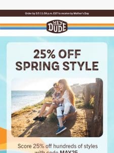 Take 25% OFF effortless spring styles!