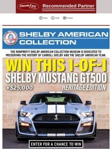 Take Home This 1-of-1 Shelby Mustang GT500!