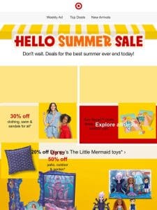 Target’s Hello Summer Sale ends today!