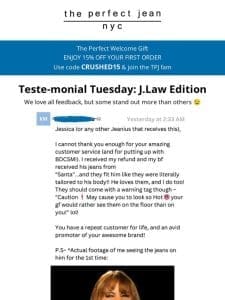 Teste-monial Tuesday: J.Law Edition