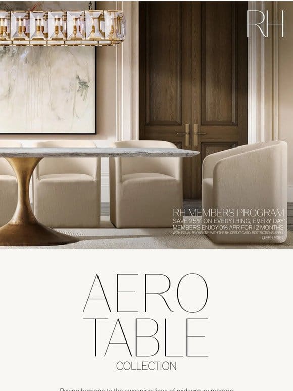 The Aero Table Collection. Iconic Design in Carrara Marble， Oak or Walnut.