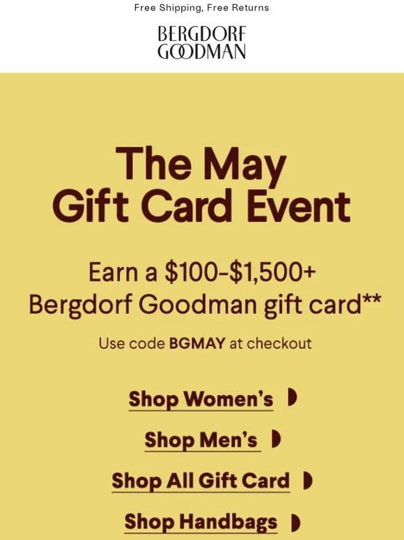 The BG Gift Card Event Starts Now!