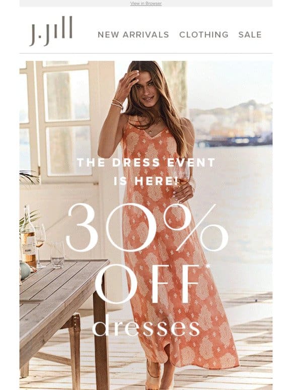 The Dress Event starts now: 30% off!