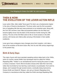 The Evolution of the Lever Gun