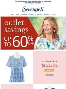 The Fashion Outlet is Here for You ~ Save up to 60% Today!