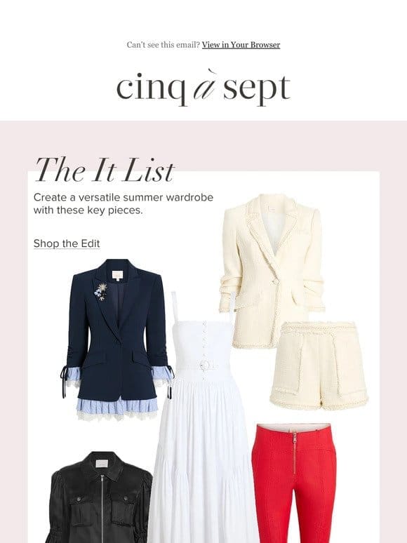 The It List: The 5 Must Haves for Summer