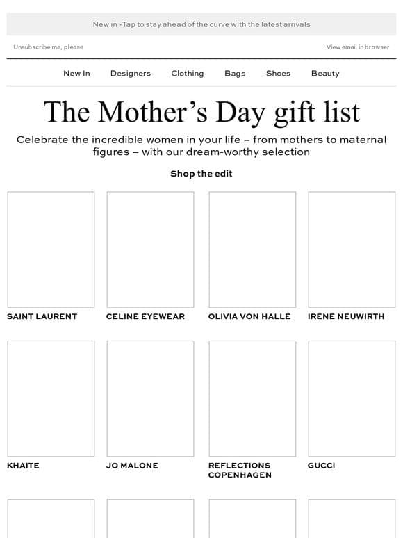 The Mother’s Day gifts they’re dreaming of