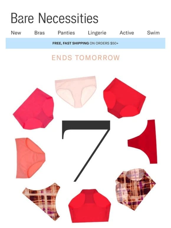 The Perfect Pairs Await: 7 For $35 Panties | Ends Tomorrow
