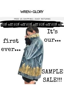 The Sample Sale is still going….
