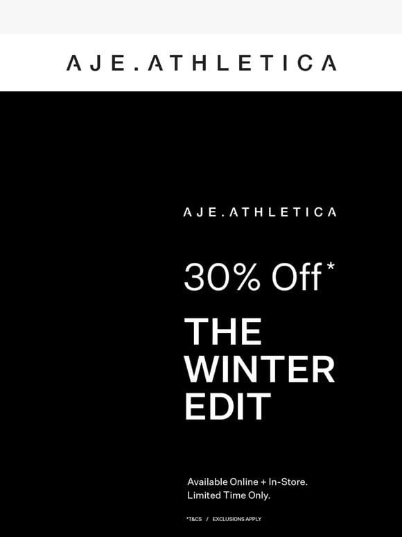 The Winter Edit | 30% Off Is On