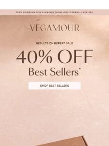 The best of Vegamour， now 40% off ✨