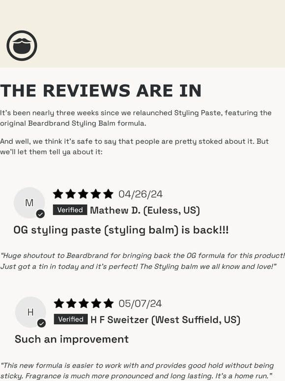 The reviews are in